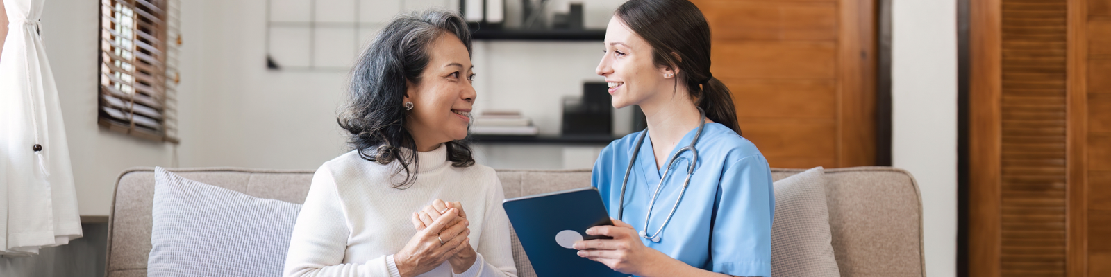 patient and practitioner discussing health plan